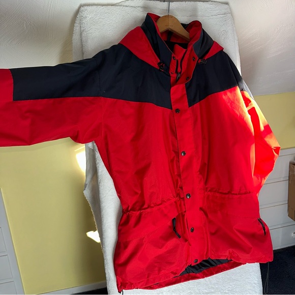 Vintage The North Face Hydroseal Red Black Ski Jacket Men's L Waterproof Y2K - Picture 2 of 11